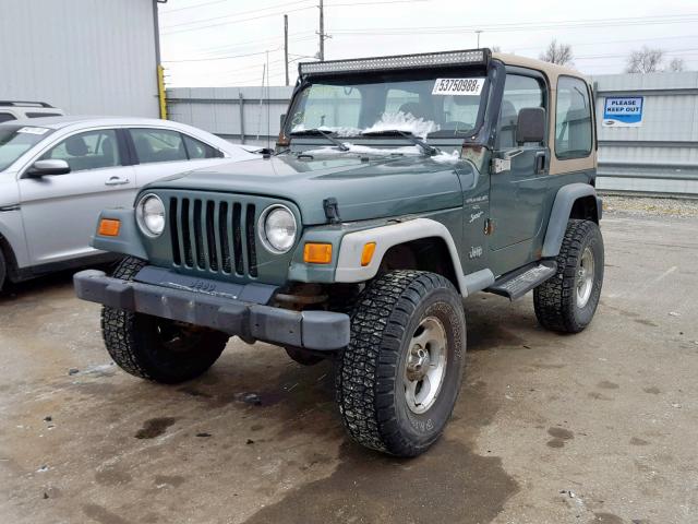 1J4FA49S6YP738448 - 2000 JEEP WRANGLER / GREEN photo 2