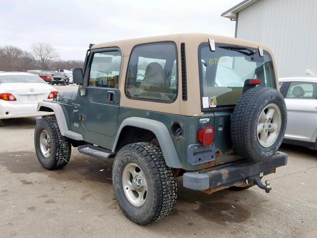 1J4FA49S6YP738448 - 2000 JEEP WRANGLER / GREEN photo 3