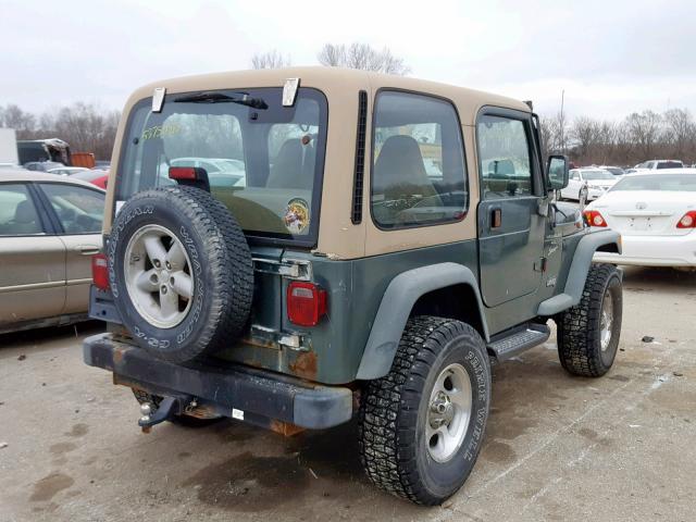 1J4FA49S6YP738448 - 2000 JEEP WRANGLER / GREEN photo 4