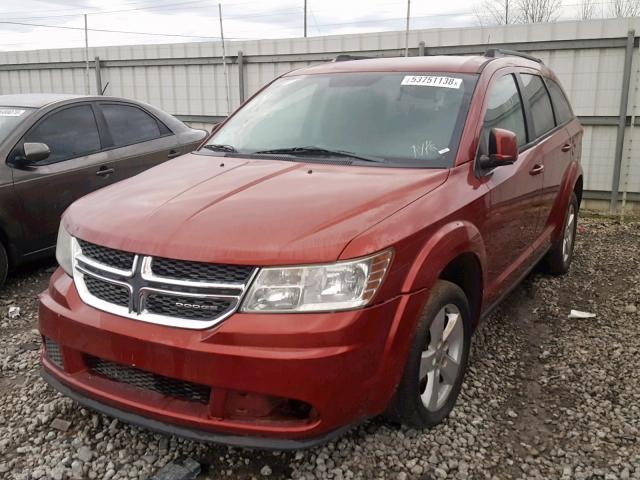 3D4PG1FG7BT519723 - 2011 DODGE JOURNEY MA BURGUNDY photo 2