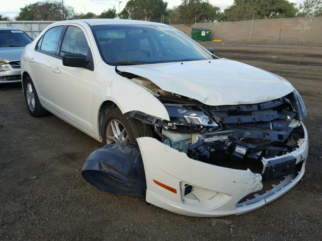 3FAHP0GA0CR251625 - 2012 FORD FUSION S WHITE photo 1