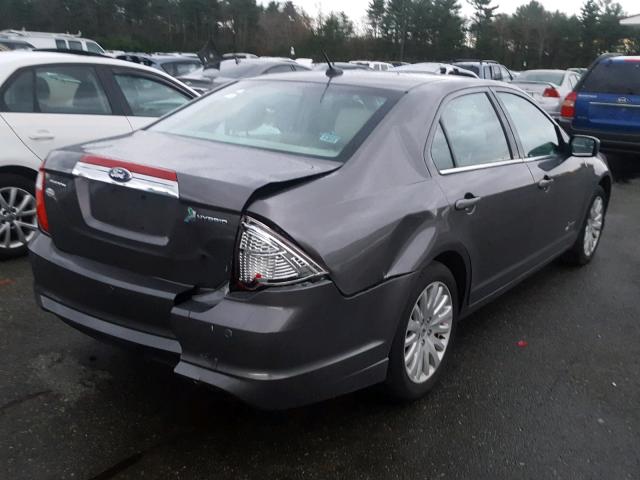 3FADP0L37BR346820 - 2011 FORD FUSION HYB GRAY photo 4