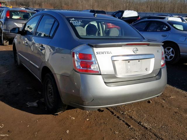 3N1AB6APXBL637113 - 2011 NISSAN SENTRA 2.0 SILVER photo 3