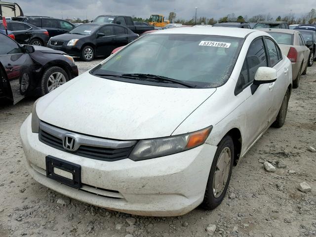 2HGFB2F63CH543789 - 2012 HONDA CIVIC HF WHITE photo 2