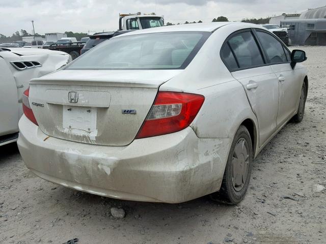 2HGFB2F63CH543789 - 2012 HONDA CIVIC HF WHITE photo 4