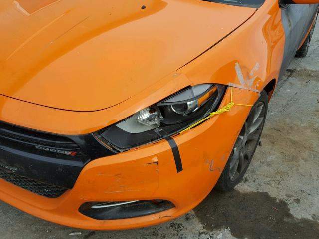 1C3CDFBB2ED772782 - 2014 DODGE DART SXT ORANGE photo 10