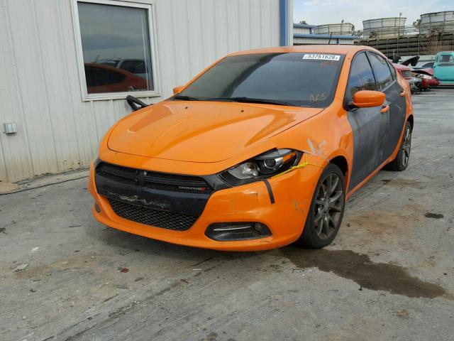 1C3CDFBB2ED772782 - 2014 DODGE DART SXT ORANGE photo 2