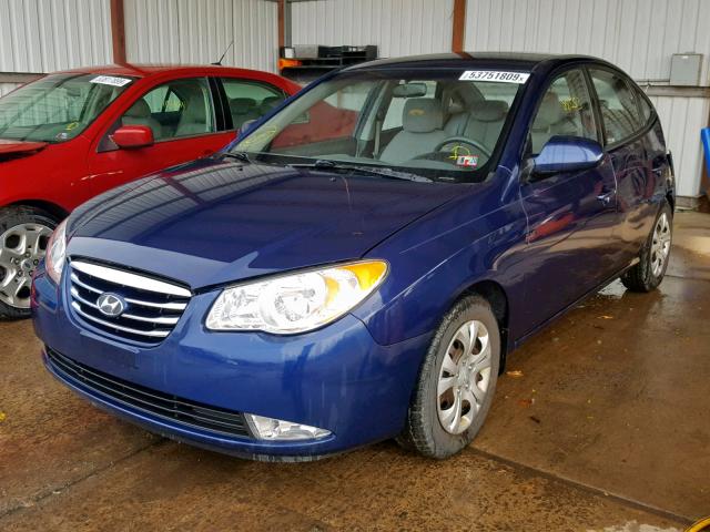 KMHDU4AD2AU009965 - 2010 HYUNDAI ELANTRA BL BLUE photo 2