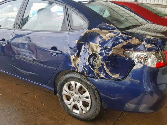 KMHDU4AD2AU009965 - 2010 HYUNDAI ELANTRA BL BLUE photo 9