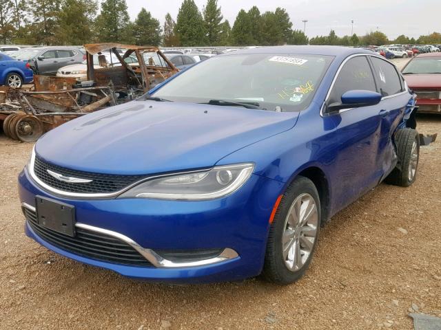 1C3CCCAB5FN704006 - 2015 CHRYSLER 200 LIMITE BLUE photo 2