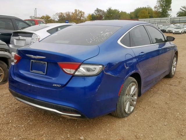 1C3CCCAB5FN704006 - 2015 CHRYSLER 200 LIMITE BLUE photo 4