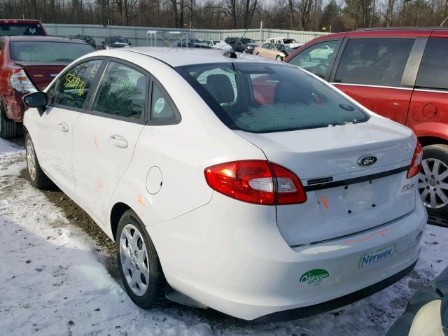 3FADP4AJ2DM117681 - 2013 FORD FIESTA S WHITE photo 3