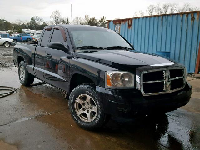 1D7HW42J16S664809 - 2006 DODGE DAKOTA SLT BLACK photo 1