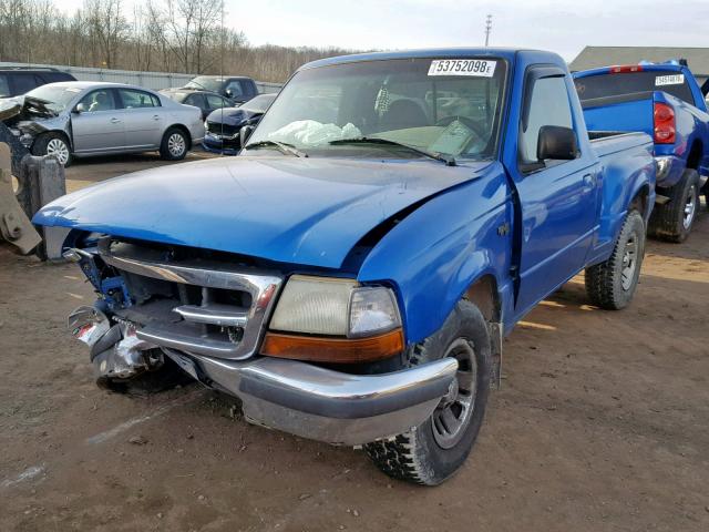 1FTYR10CXWTA84084 - 1998 FORD RANGER BLUE photo 2