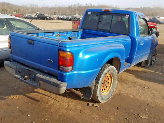 1FTYR10CXWTA84084 - 1998 FORD RANGER BLUE photo 4