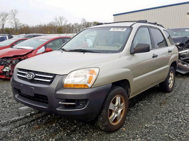 KNDJF724X87522925 - 2008 KIA SPORTAGE L TAN photo 2