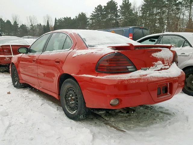 1G2NF52E04M587670 - 2004 PONTIAC GRAND AM S RED photo 3