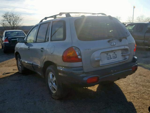 KM8SB12B33U445459 - 2003 HYUNDAI SANTA FE SILVER photo 3