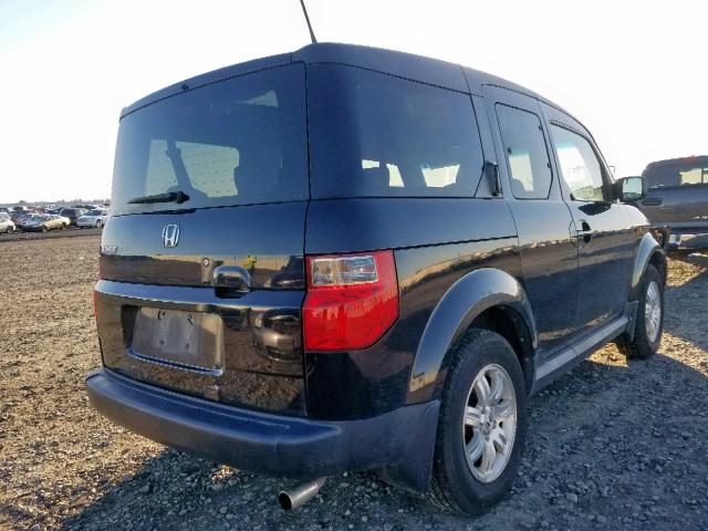 5J6YH28717L013237 - 2007 HONDA ELEMENT EX BLACK photo 4