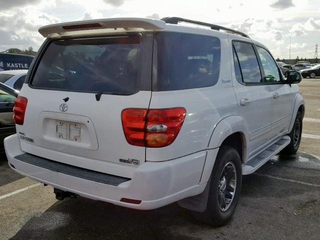 5TDZT38A24S205304 - 2004 TOYOTA SEQUOIA LI WHITE photo 4