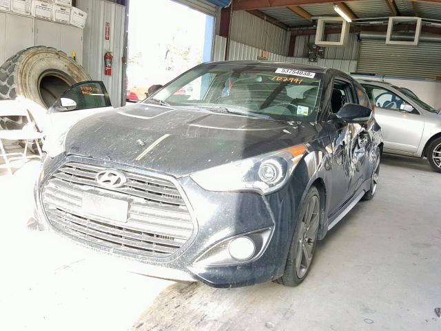 KMHTC6AE9DU102991 - 2013 HYUNDAI VELOSTER T BLACK photo 2