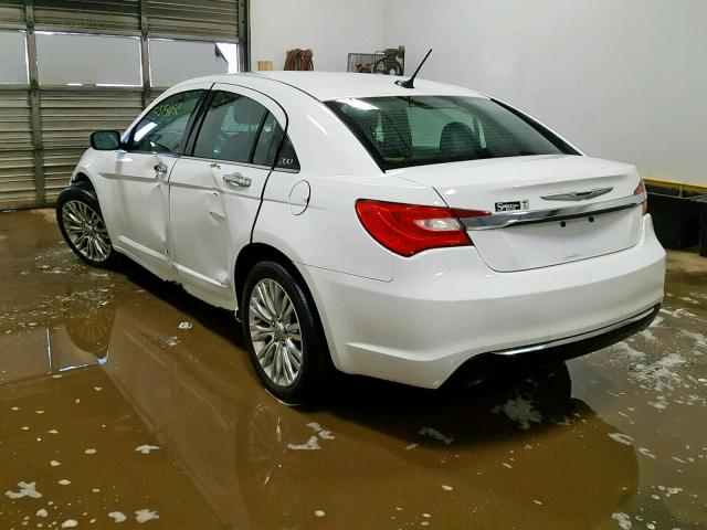 1C3CCBCB5CN277512 - 2012 CHRYSLER 200 LIMITE WHITE photo 3