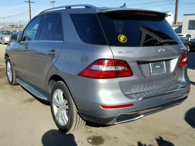 4JGDA5HBXCA016671 - 2012 MERCEDES-BENZ ML 350 4MA GRAY photo 3
