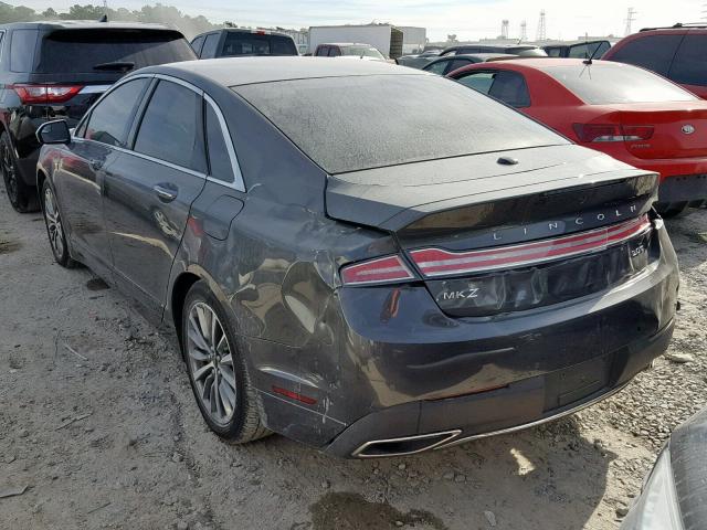 3LN6L5A91JR604732 - 2018 LINCOLN MKZ PREMIE GRAY photo 3