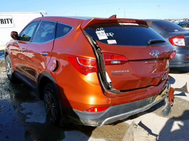 5XYZTDLB9DG046798 - 2013 HYUNDAI SANTA FE S ORANGE photo 3