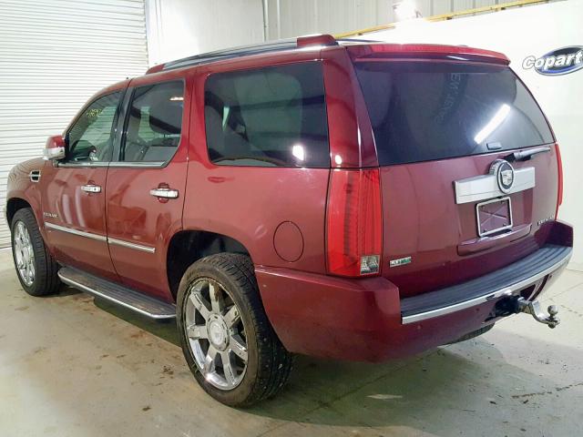 1GYUKAEF9AR111782 - 2010 CADILLAC ESCALADE BURGUNDY photo 3