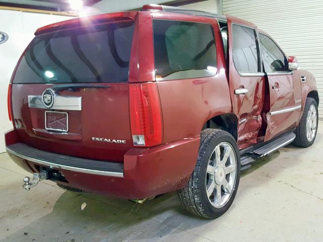 1GYUKAEF9AR111782 - 2010 CADILLAC ESCALADE BURGUNDY photo 4