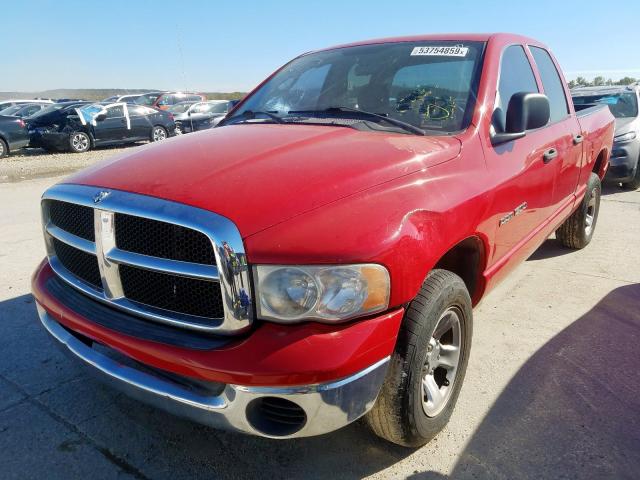 1D7HA18N35S357647 - 2005 DODGE RAM 1500 S RED photo 2