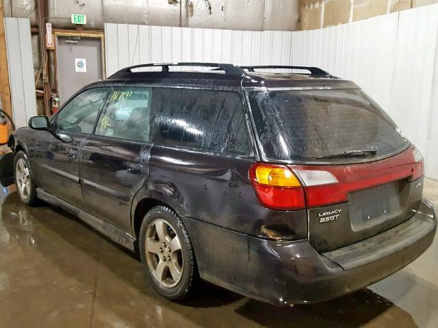 4S3BH646335300089 - 2003 SUBARU LEGACY GT BLACK photo 3