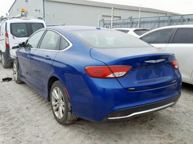 1C3CCCAB9FN623008 - 2015 CHRYSLER 200 LIMITE BLUE photo 3