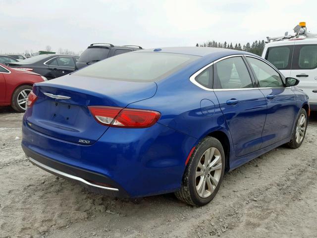 1C3CCCAB9FN623008 - 2015 CHRYSLER 200 LIMITE BLUE photo 4