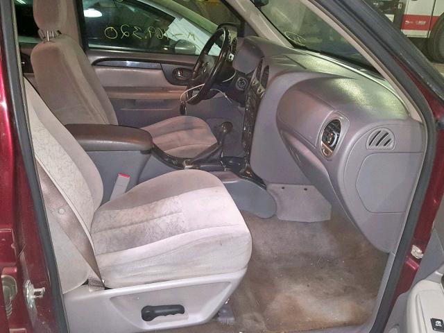 1GKDT13S252298689 - 2005 GMC ENVOY MAROON photo 5