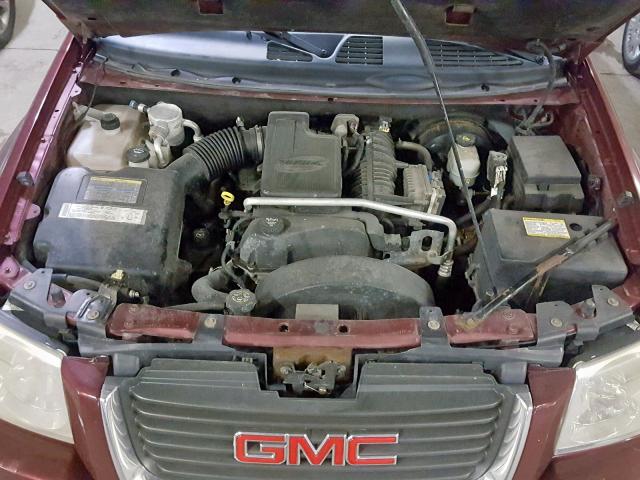 1GKDT13S252298689 - 2005 GMC ENVOY MAROON photo 7