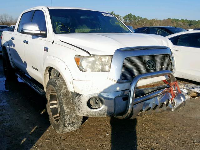 5TFEV54188X046248 - 2008 TOYOTA TUNDRA CRE WHITE photo 1