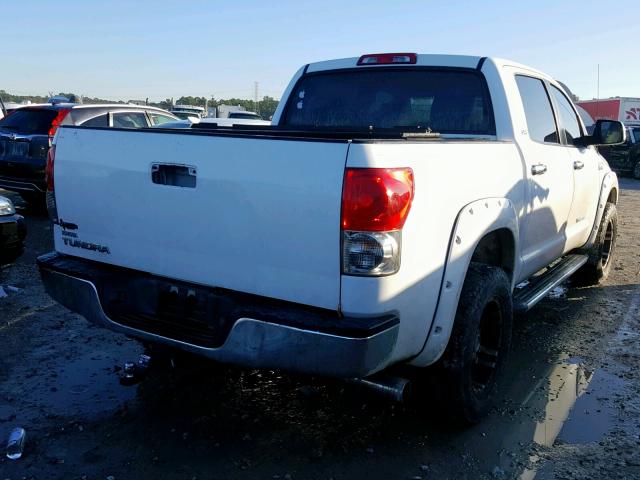 5TFEV54188X046248 - 2008 TOYOTA TUNDRA CRE WHITE photo 4