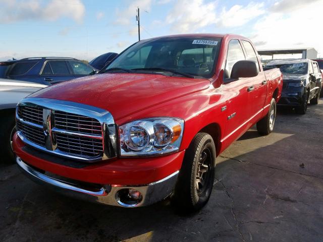 1D7HA182X8S518621 - 2008 DODGE RAM 1500 S RED photo 2