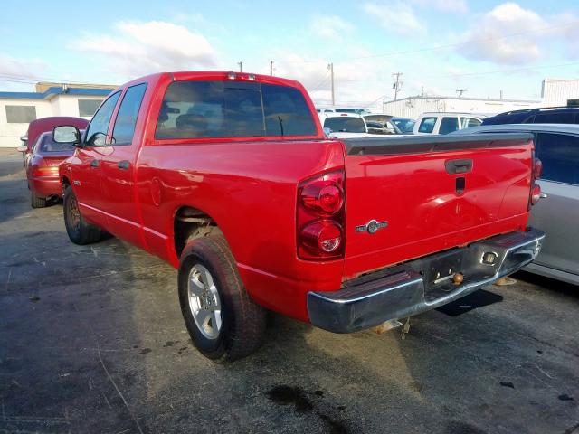 1D7HA182X8S518621 - 2008 DODGE RAM 1500 S RED photo 3