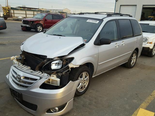 JM3LW28J450538476 - 2005 MAZDA MPV WAGON SILVER photo 2