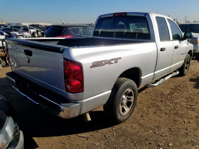 1D7HA18K37J541971 - 2007 DODGE RAM 1500 S SILVER photo 4