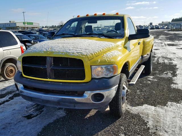 3D7MU46DX4G224097 - 2004 DODGE RAM 3500 S YELLOW photo 2