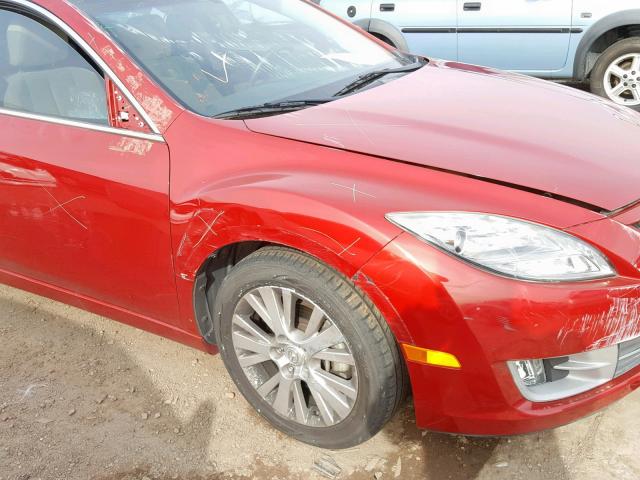 1YVHZ8CB4A5M07936 - 2010 MAZDA 6 S RED photo 9