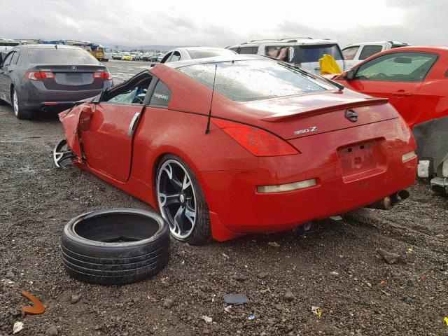 JN1AZ34D96M306854 - 2006 NISSAN 350Z COUPE RED photo 3