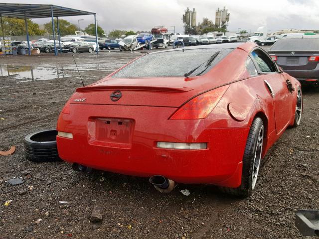 JN1AZ34D96M306854 - 2006 NISSAN 350Z COUPE RED photo 4