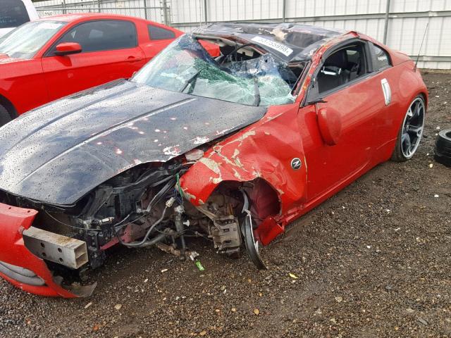 JN1AZ34D96M306854 - 2006 NISSAN 350Z COUPE RED photo 9