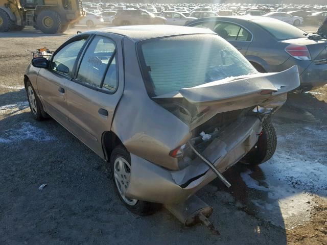 1G1JF524717202609 - 2001 CHEVROLET CAVALIER L TAN photo 3