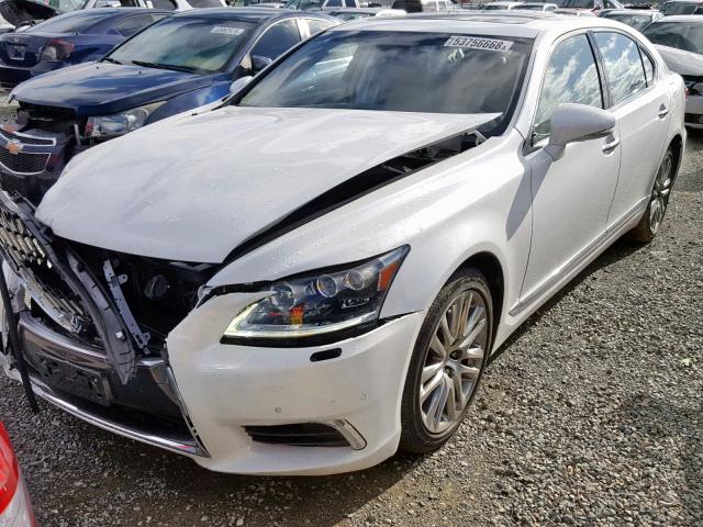 JTHGL5EF8F5055466 - 2015 LEXUS LS 460L WHITE photo 2